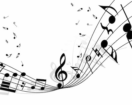 simsearch:400-04687527,k - Vector musical notes staff background for design use Stock Photo - Budget Royalty-Free & Subscription, Code: 400-04663353