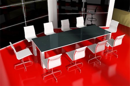 small business computers - Modern interior room for meetings 3d render Photographie de stock - Aubaine LD & Abonnement, Code: 400-04663484