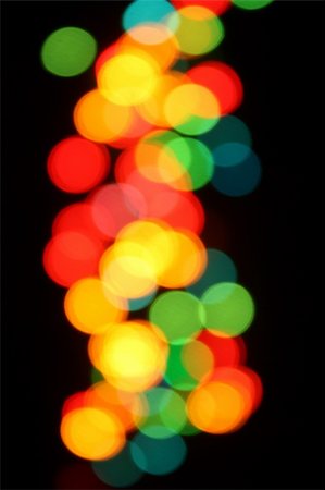 Color christmas lights on the tree Stock Photo - Budget Royalty-Free & Subscription, Code: 400-04663695