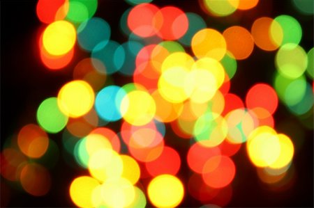 Color christmas lights on the tree Stock Photo - Budget Royalty-Free & Subscription, Code: 400-04663696