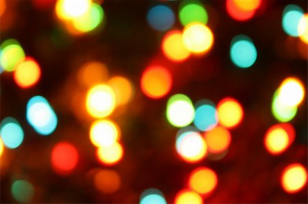Color christmas lights on the tree Stock Photo - Budget Royalty-Free & Subscription, Code: 400-04663697