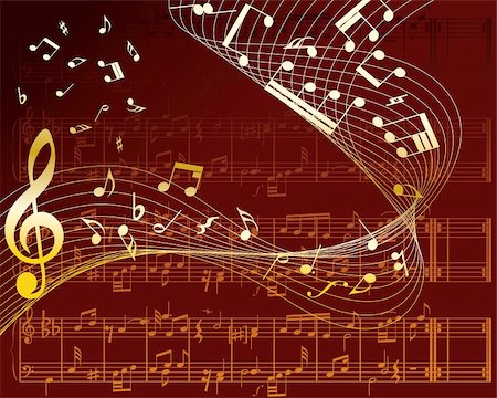 simsearch:400-04687527,k - Vector musical notes staff background for design use Stock Photo - Budget Royalty-Free & Subscription, Code: 400-04663823