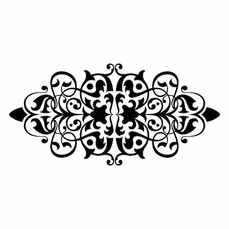 simsearch:400-04672338,k - Ancient decorative ornament vector illustration isolated on white Stockbilder - Microstock & Abonnement, Bildnummer: 400-04674559