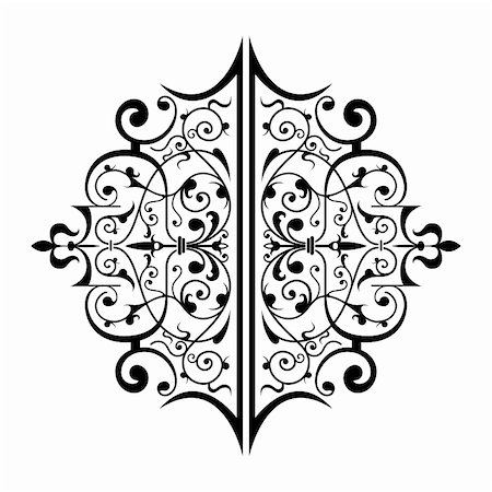 simsearch:400-04672958,k - Ancient decorative ornament vector illustration isolated on white Stock Photo - Budget Royalty-Free & Subscription, Code: 400-04674564