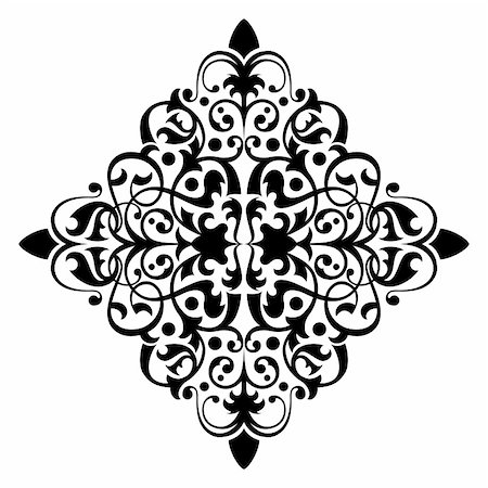 simsearch:400-04672338,k - Ancient decorative ornament vector illustration isolated on white Stockbilder - Microstock & Abonnement, Bildnummer: 400-04674560