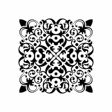 simsearch:400-04672338,k - Ancient decorative ornament vector illustration isolated on white Stockbilder - Microstock & Abonnement, Bildnummer: 400-04674562