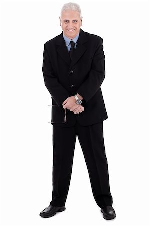 simsearch:400-04171780,k - Isolated handsome mature business man standing on white background Stock Photo - Budget Royalty-Free & Subscription, Code: 400-04674819