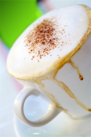 Closeup of a Cappuccino with some chocolate springle. Stock Photo - Budget Royalty-Free & Subscription, Code: 400-04675126