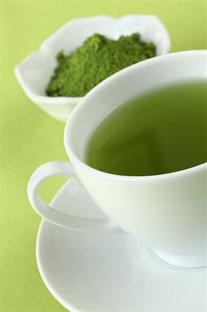 Japanese Matcha green tea and tea powder Stock Photo - Budget Royalty-Free & Subscription, Code: 400-04675186