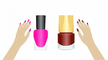 Realistic two nail polishes. Vector Stock Photo - Budget Royalty-Free & Subscription, Code: 400-04675653