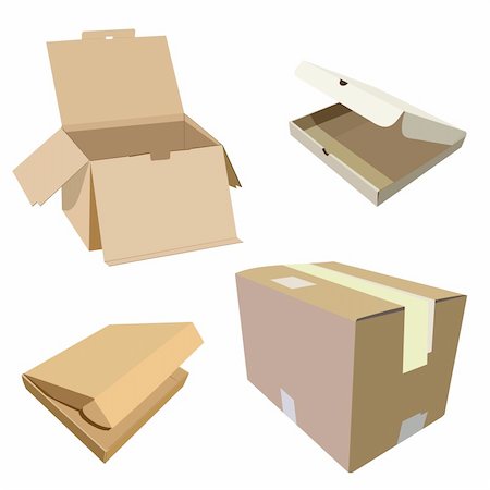 simsearch:400-04306840,k - Realistic illustration of box - vector Photographie de stock - Aubaine LD & Abonnement, Code: 400-04675688