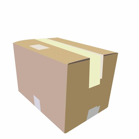 packing boxes in warehouse - Realistic illustration of box - vector Stock Photo - Budget Royalty-Free & Subscription, Code: 400-04675681
