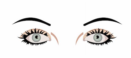 simsearch:400-08286222,k - Realistic illustration of eyes are isolated on white background. Vector Foto de stock - Royalty-Free Super Valor e Assinatura, Número: 400-04675741