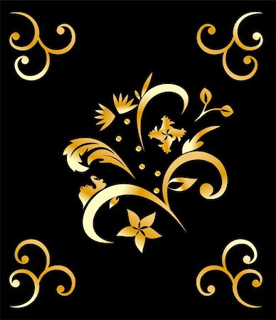 simsearch:400-06455036,k - royal gold pattern - vector Stock Photo - Budget Royalty-Free & Subscription, Code: 400-04675819
