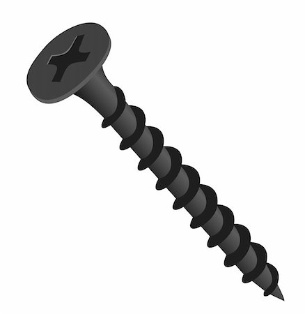 simsearch:400-05709488,k - Realictic illustration screw isolated of white - vector Foto de stock - Super Valor sin royalties y Suscripción, Código: 400-04675821