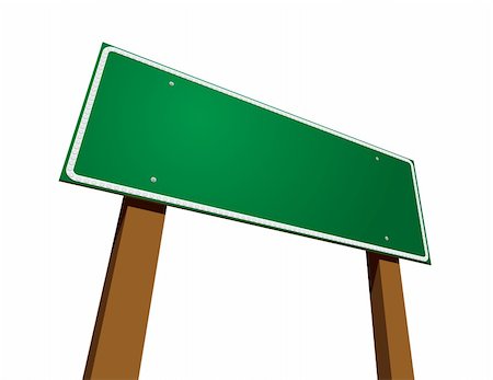 simsearch:400-04628504,k - Blank Green Road Sign Isolated on White Foto de stock - Royalty-Free Super Valor e Assinatura, Número: 400-04676073