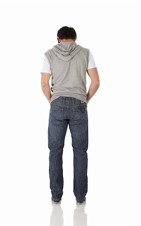 Single Caucasian male tap dancer wearing jeans showing various steps in studio with white background and reflective floor. Not isolated Stock Photo - Budget Royalty-Free & Subscription, Code: 400-04676598