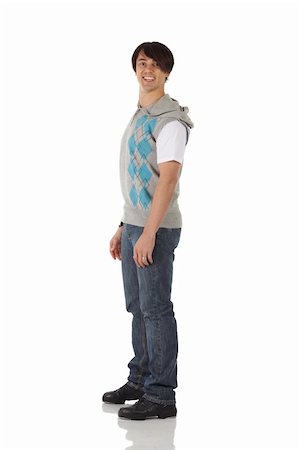 Single Caucasian male tap dancer wearing jeans showing various steps in studio with white background and reflective floor. Not isolated Stock Photo - Budget Royalty-Free & Subscription, Code: 400-04676607
