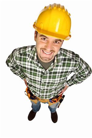 simsearch:400-07408098,k - funny manual worker portrait isolated on white background Stock Photo - Budget Royalty-Free & Subscription, Code: 400-04676891