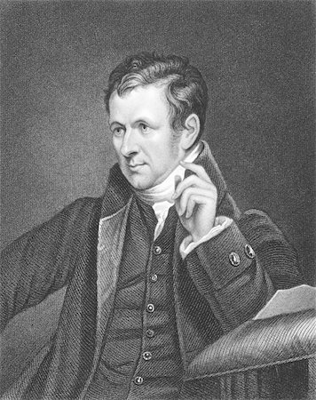 simsearch:400-04676987,k - Humphrey Davy (1810-1876) on engraving from the 1800s. British chemist and inventor. Engraved by J.Jenkins. Photographie de stock - Aubaine LD & Abonnement, Code: 400-04677029