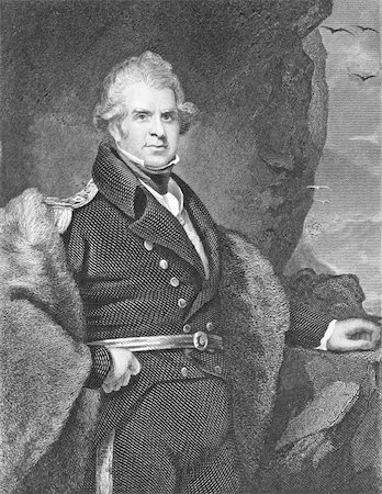 simsearch:400-04676976,k - John Ross (1777-1856) on engraving from the 1800s. Scottish rear admiral and Arctic explorer. Engraved by E.Scriven and published in London by J.F.Tallis. Foto de stock - Super Valor sin royalties y Suscripción, Código: 400-04677067