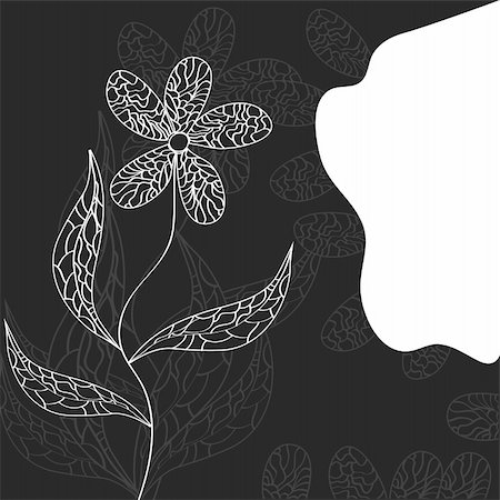 flowers on branch cartoon - Background with decorative flower Stock Photo - Budget Royalty-Free & Subscription, Code: 400-04677311