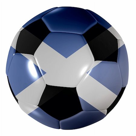 scotish - Traditional black and white soccer ball or football scotland Stock Photo - Budget Royalty-Free & Subscription, Code: 400-04677495