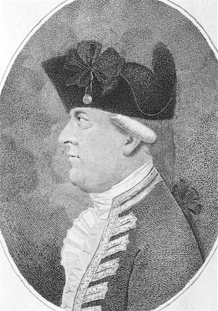 simsearch:400-06561130,k - Alan Gardner, 1st Baron Gardner (1742-1809) on engraving from the 1800s. British Royal Navy officer and peer of the realm. Engraved by Pierson and published by J.Sewell. Foto de stock - Super Valor sin royalties y Suscripción, Código: 400-04677544