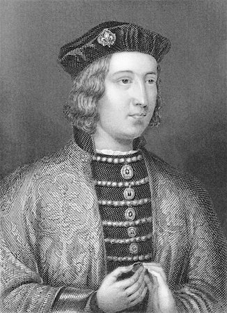 simsearch:400-04677012,k - Edward IV (1442-1483) on engraving from the 1800s. King of England during 4 March 1461 to 3 October 1470 and 11 April 1471 until his death. From an ancient painting in the Royal Collection. Stock Photo - Budget Royalty-Free & Subscription, Code: 400-04677573