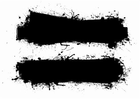 simsearch:400-04387465,k - Two black grunge ink splat banners with room to add your own text Photographie de stock - Aubaine LD & Abonnement, Code: 400-04678450