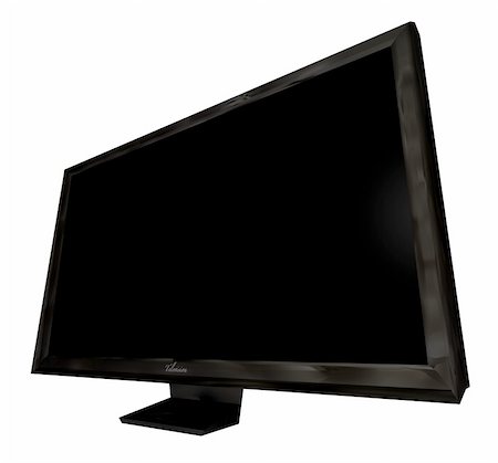 simsearch:400-04683563,k - Modern flat screen television viewed from the side with blank area Fotografie stock - Microstock e Abbonamento, Codice: 400-04678474