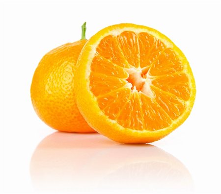 simsearch:400-04164071,k - fresh mandarine fruit with cut isolated on white background Stock Photo - Budget Royalty-Free & Subscription, Code: 400-04678599