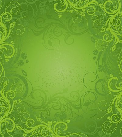 simsearch:400-04813899,k - Vector spring green floral background with pattern Stock Photo - Budget Royalty-Free & Subscription, Code: 400-04678843