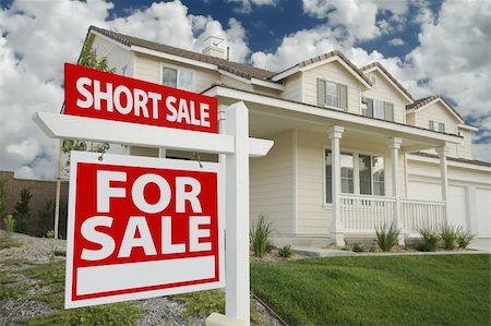 eviction - Short Sale Home For Sale Real Estate Sign and House - Left Side. Stock Photo - Budget Royalty-Free & Subscription, Code: 400-04679124