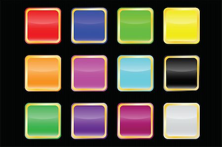 simsearch:400-07212658,k - vector popular color buttons for internet Stock Photo - Budget Royalty-Free & Subscription, Code: 400-04679323