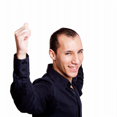 simsearch:400-04343310,k - Portrait of a young and happy businessman, isolated on white background Photographie de stock - Aubaine LD & Abonnement, Code: 400-04679543