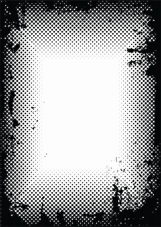 Black ink splat border with halftone dots ideal background image Stock Photo - Budget Royalty-Free & Subscription, Code: 400-04679596