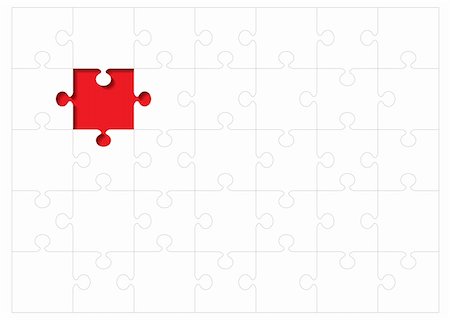 patient shadow - Jigsaw puzzle background concept with red missing piece Photographie de stock - Aubaine LD & Abonnement, Code: 400-04679602
