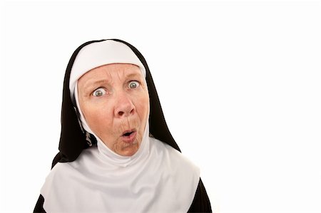 simsearch:400-04671065,k - Funny Nun with Shocked Expression on her Face Stock Photo - Budget Royalty-Free & Subscription, Code: 400-04670438
