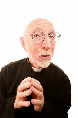 priest blessing - Friendly Priest or Pastor on a White background Stock Photo - Budget Royalty-Free & Subscription, Code: 400-04670451