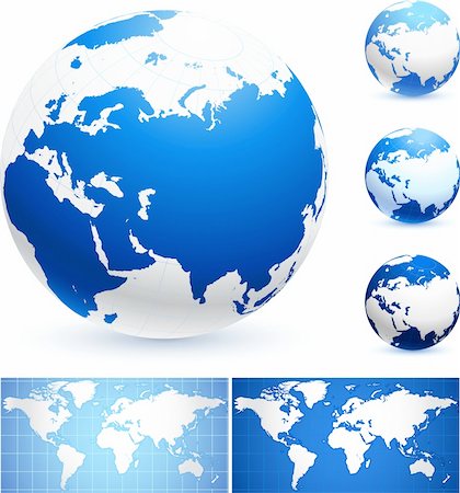 simsearch:400-07444842,k - Globes and World Maps Original Vector Illustration Globes and Maps Ideal for Business Concepts Foto de stock - Super Valor sin royalties y Suscripción, Código: 400-04670689