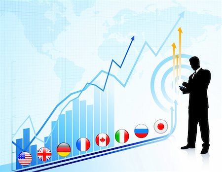 Businessman on chart background with Graph Original Vector Illustration Foto de stock - Super Valor sin royalties y Suscripción, Código: 400-04670682