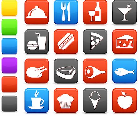 simsearch:400-08553864,k - Original vector illustration: food and drink icon collection Stock Photo - Budget Royalty-Free & Subscription, Code: 400-04670703