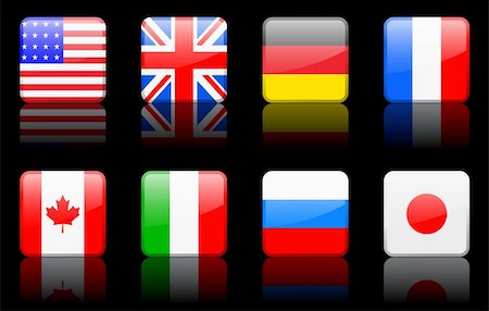 Original vector illustration: World flag series G8 countries Photographie de stock - Aubaine LD & Abonnement, Code: 400-04670743