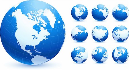 earth vector south america - Globe collection Original Vector Illustration Globes and Maps Ideal for Business Concepts Stock Photo - Budget Royalty-Free & Subscription, Code: 400-04670757
