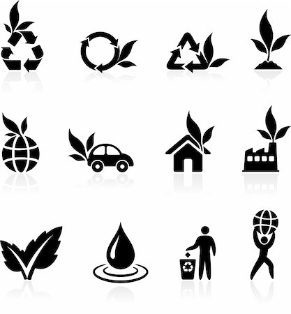 Original vector illustration: greener environment icon collection Stock Photo - Budget Royalty-Free & Subscription, Code: 400-04670803