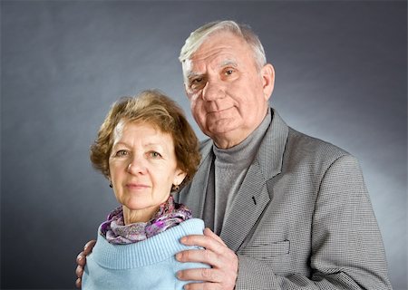 simsearch:400-04522125,k - Senior Couple Isolated on a Grey Background Stock Photo - Budget Royalty-Free & Subscription, Code: 400-04671206