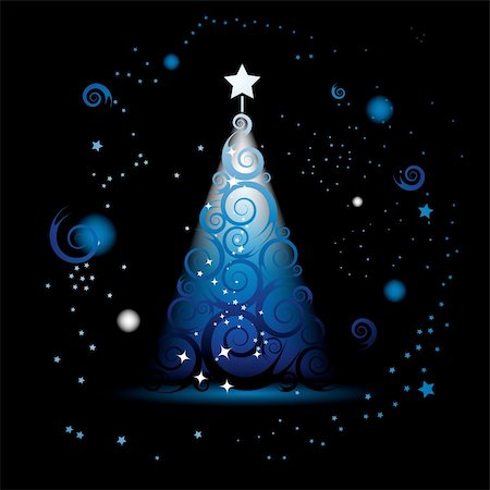 Christmas tree beautiful Stock Photo - Budget Royalty-Free & Subscription, Code: 400-04671505