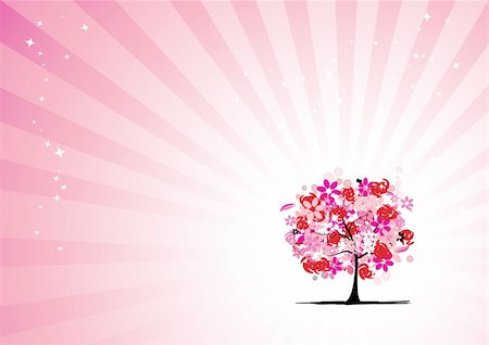 simsearch:400-05901134,k - Floral tree beautiful Stock Photo - Budget Royalty-Free & Subscription, Code: 400-04671573