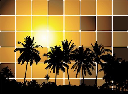 Tropical sunset, mosaic background for your design Photographie de stock - Aubaine LD & Abonnement, Code: 400-04671598